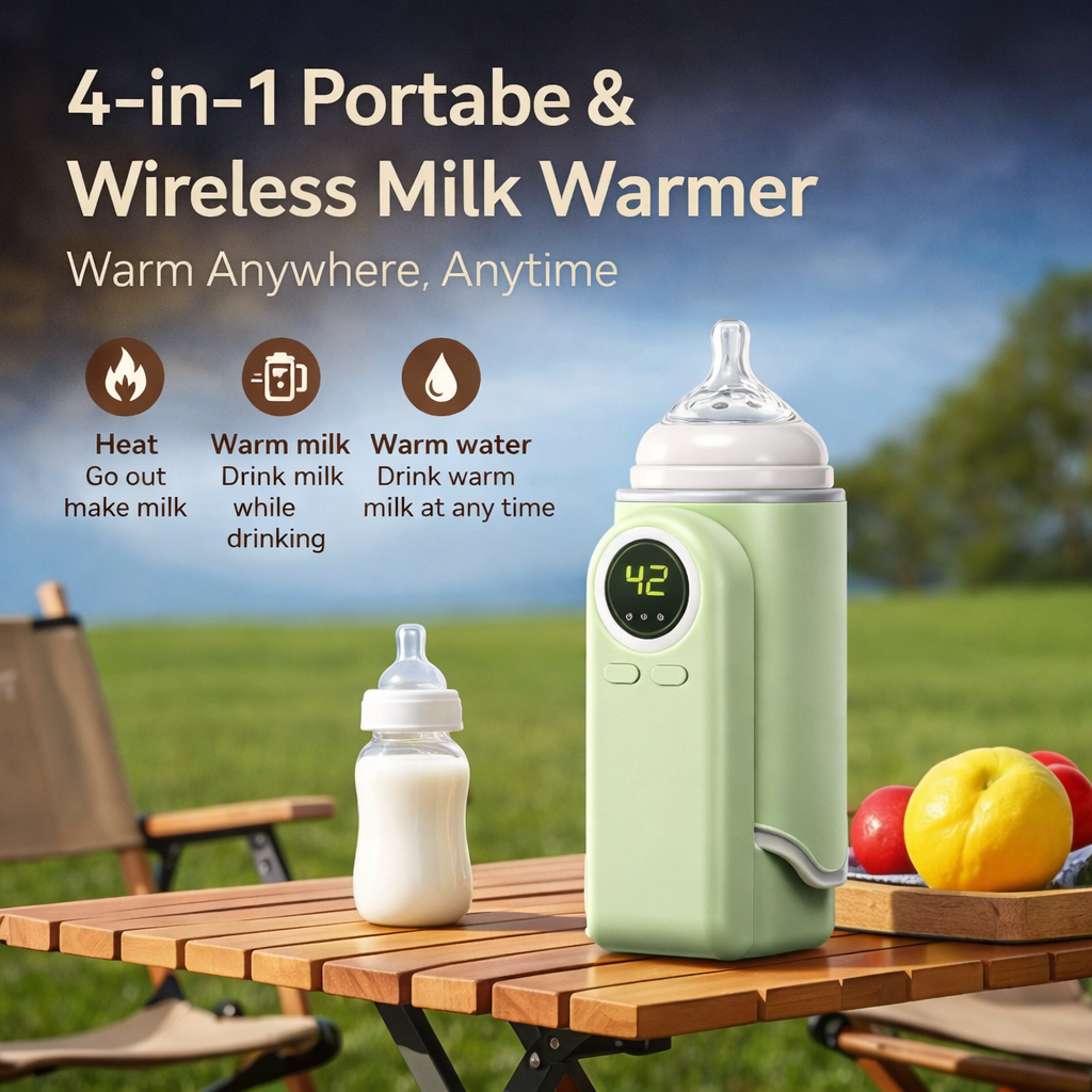 Smart Travel Baby Bottle Heater – USB Rechargeable Milk Warmer for Newborns