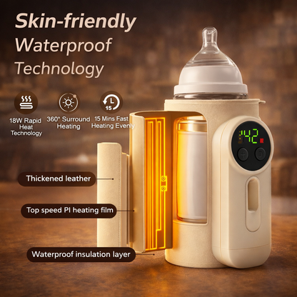 Smart Travel Baby Bottle Heater – USB Rechargeable Milk Warmer for Newborns