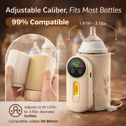 Smart Travel Baby Bottle Heater – USB Rechargeable Milk Warmer for Newborns