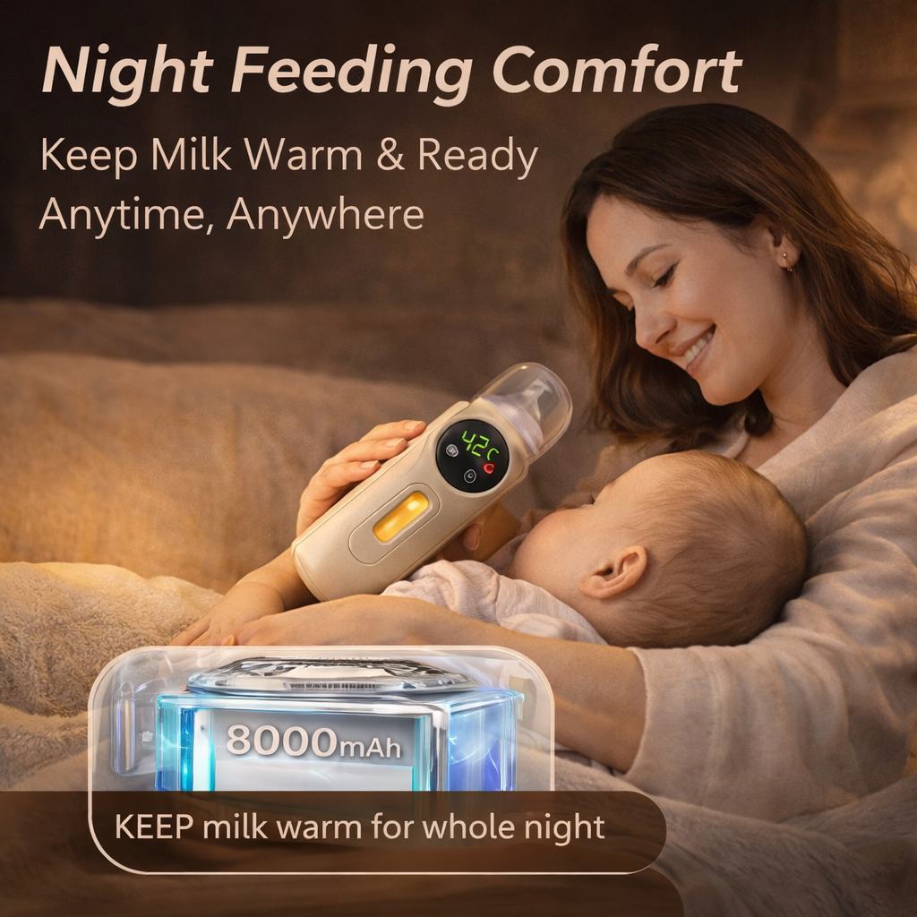 Smart Travel Baby Bottle Heater – USB Rechargeable Milk Warmer for Newborns