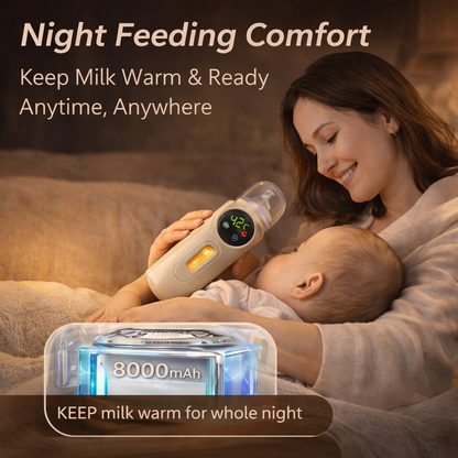 Smart Travel Baby Bottle Heater – USB Rechargeable Milk Warmer for Newborns