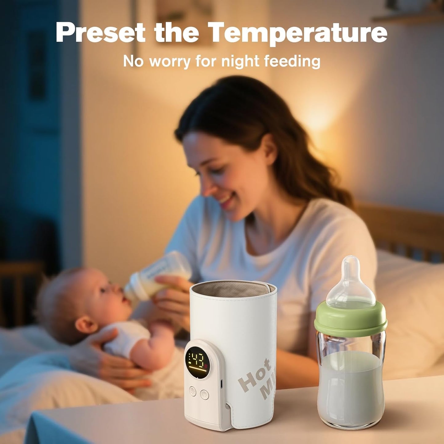 Smart Travel Baby Bottle Heater – USB Rechargeable Milk Warmer for Newborns