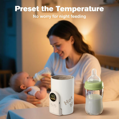 Smart Travel Baby Bottle Heater – USB Rechargeable Milk Warmer for Newborns