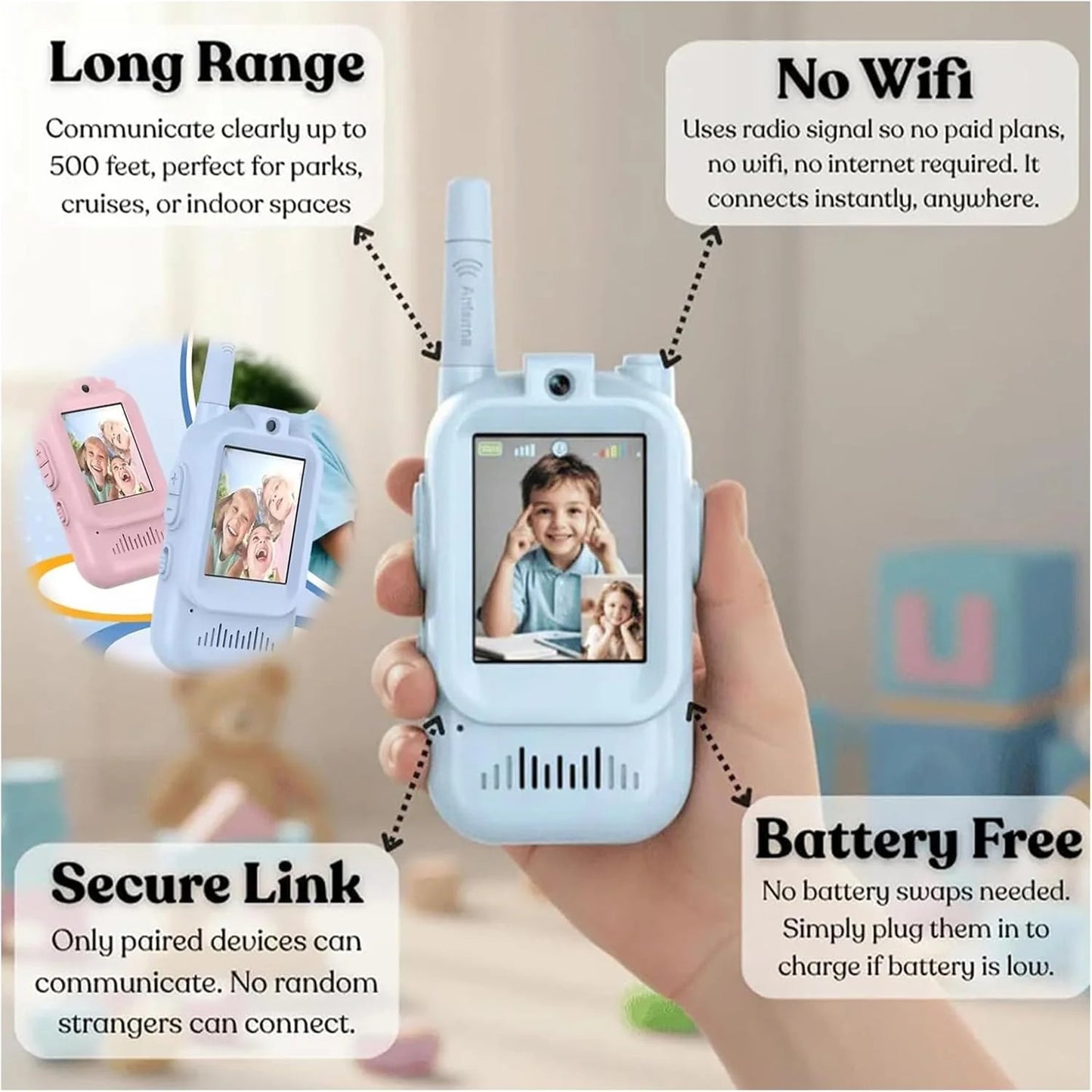 Talk Video walkie-talkie (Pack Of 2)