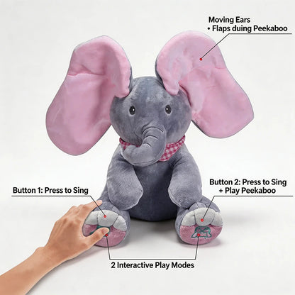 Peek-a-Boo Musical Elephant Plush Toy